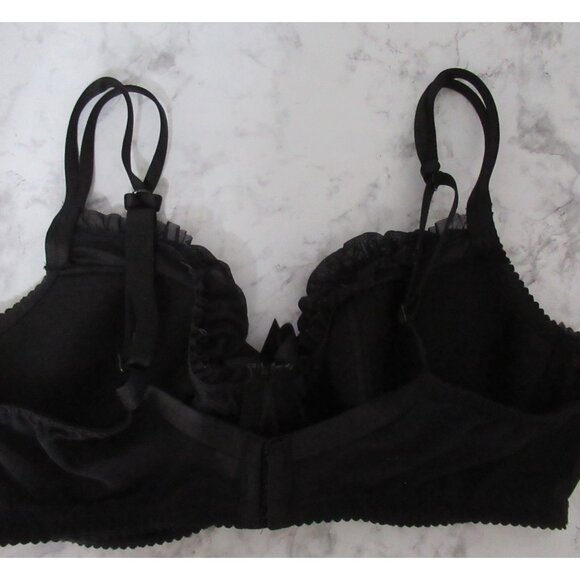 Cacique Bra 40DD Red Black Lace Bow Underwire Plus Size Back Closure - Picture 2 of 7